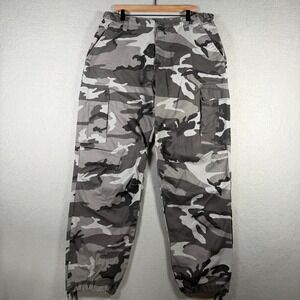 Regal Wear Mens Grey Camo Cargo Pants 40x34 Urban Camouflage Streetwear Utility